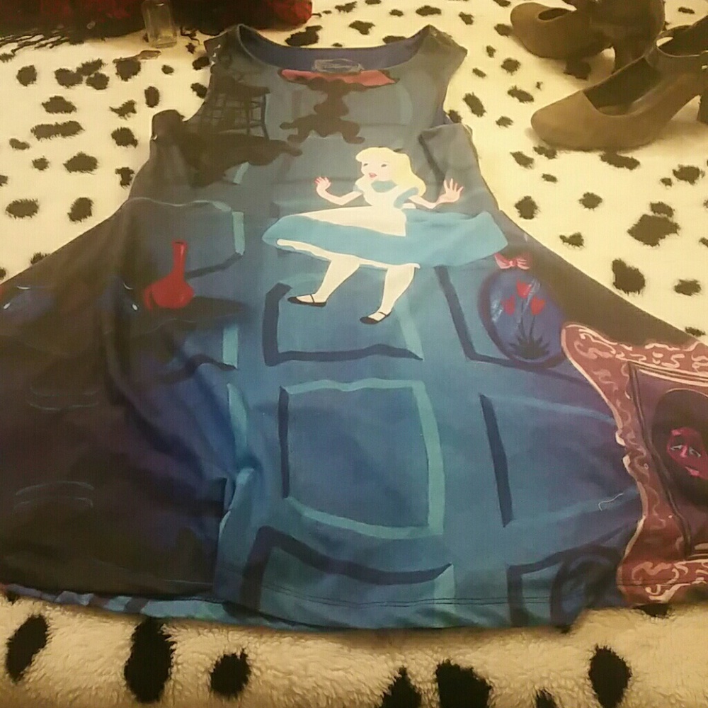 Alice in Wonderland  skater Dress